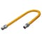 Flextron Gas Line Hose 3/8'' O.D.x24'' Len 3/8" FIP Fittings Yellow Coated Stainless Steel Flexible Connector FTGC-YC14-24H - alternate 1